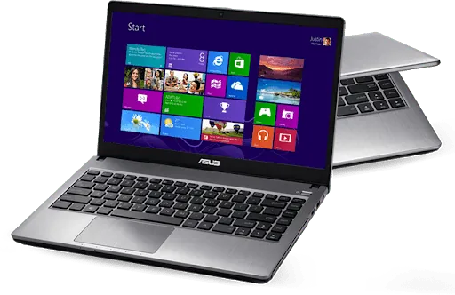 Asus laptop showing the Windows start screen